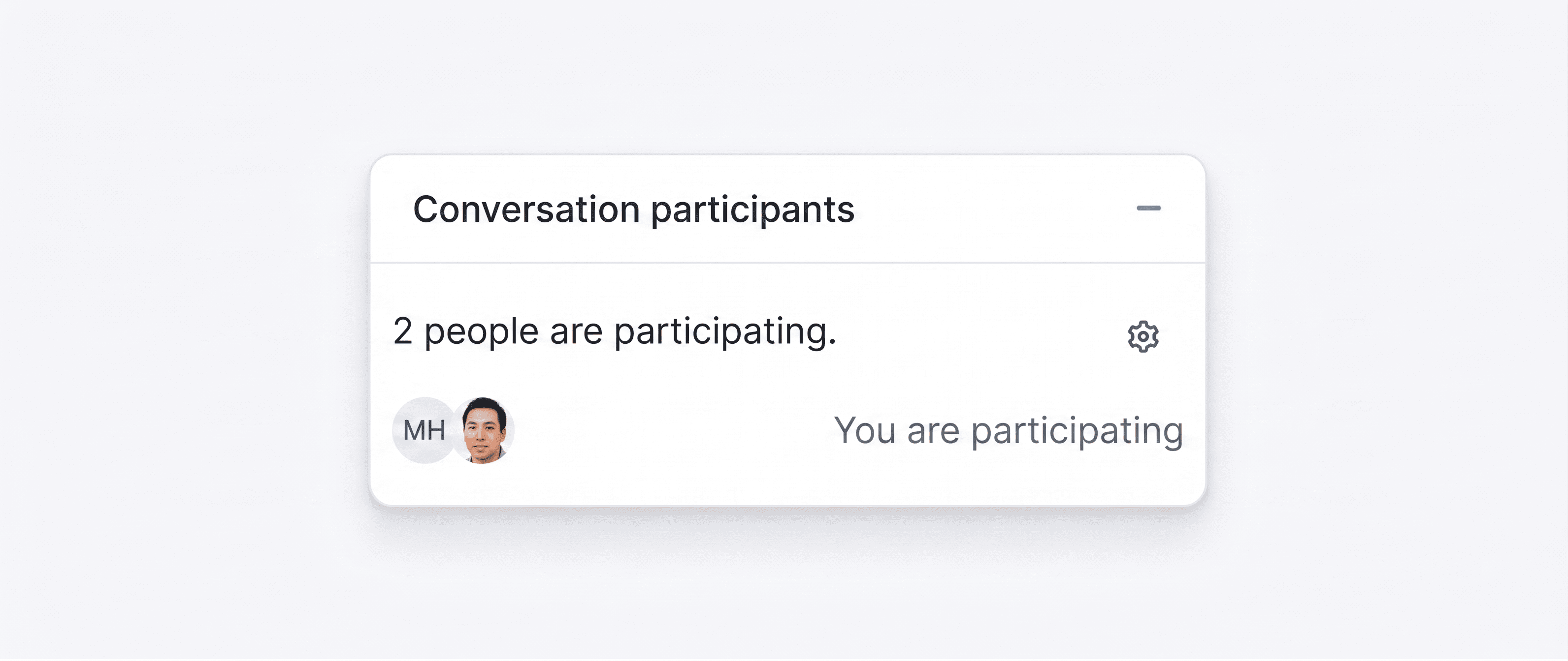 The partcipants of a conversation