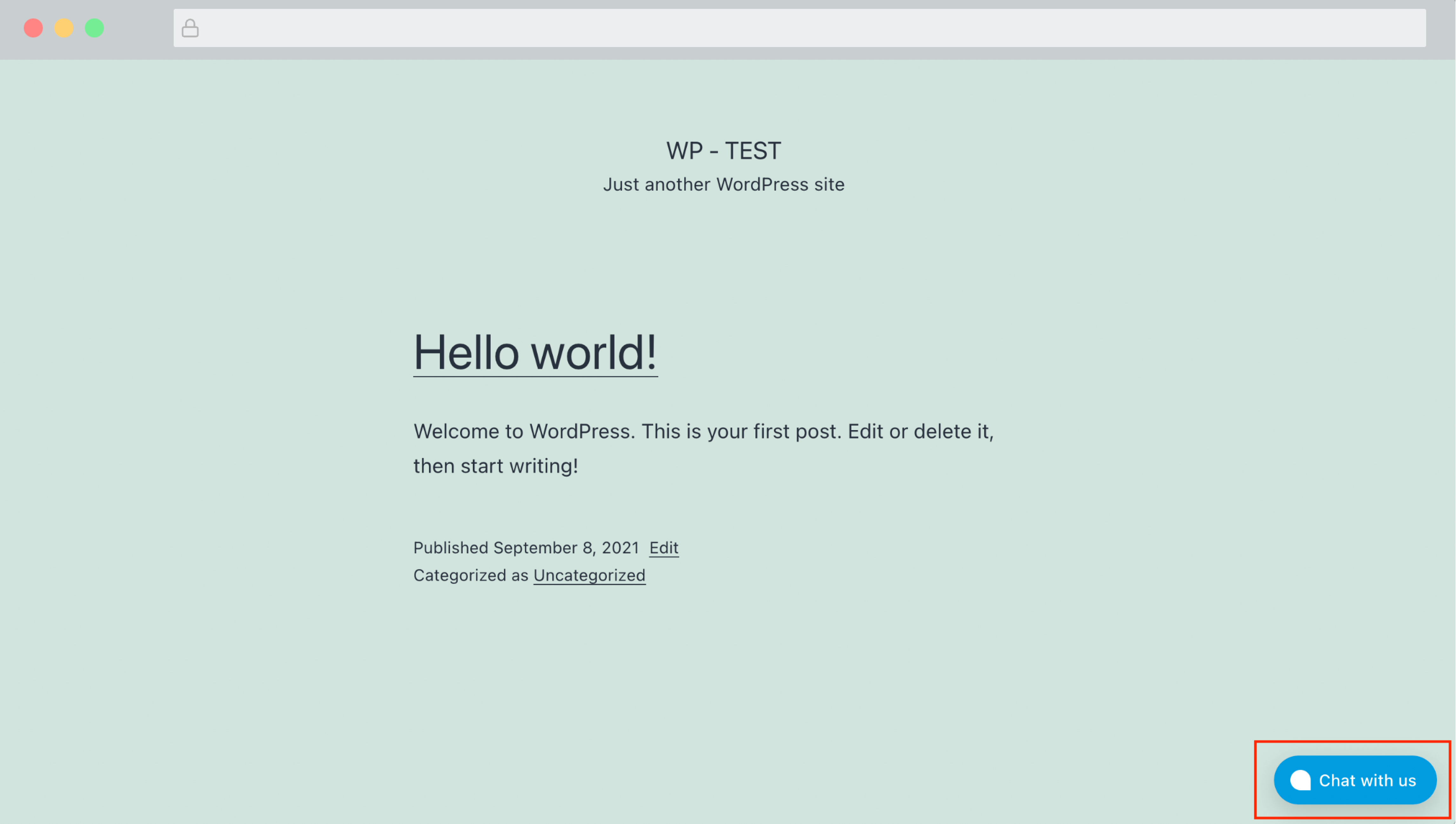 ChannelX widget installed on a WordPress website