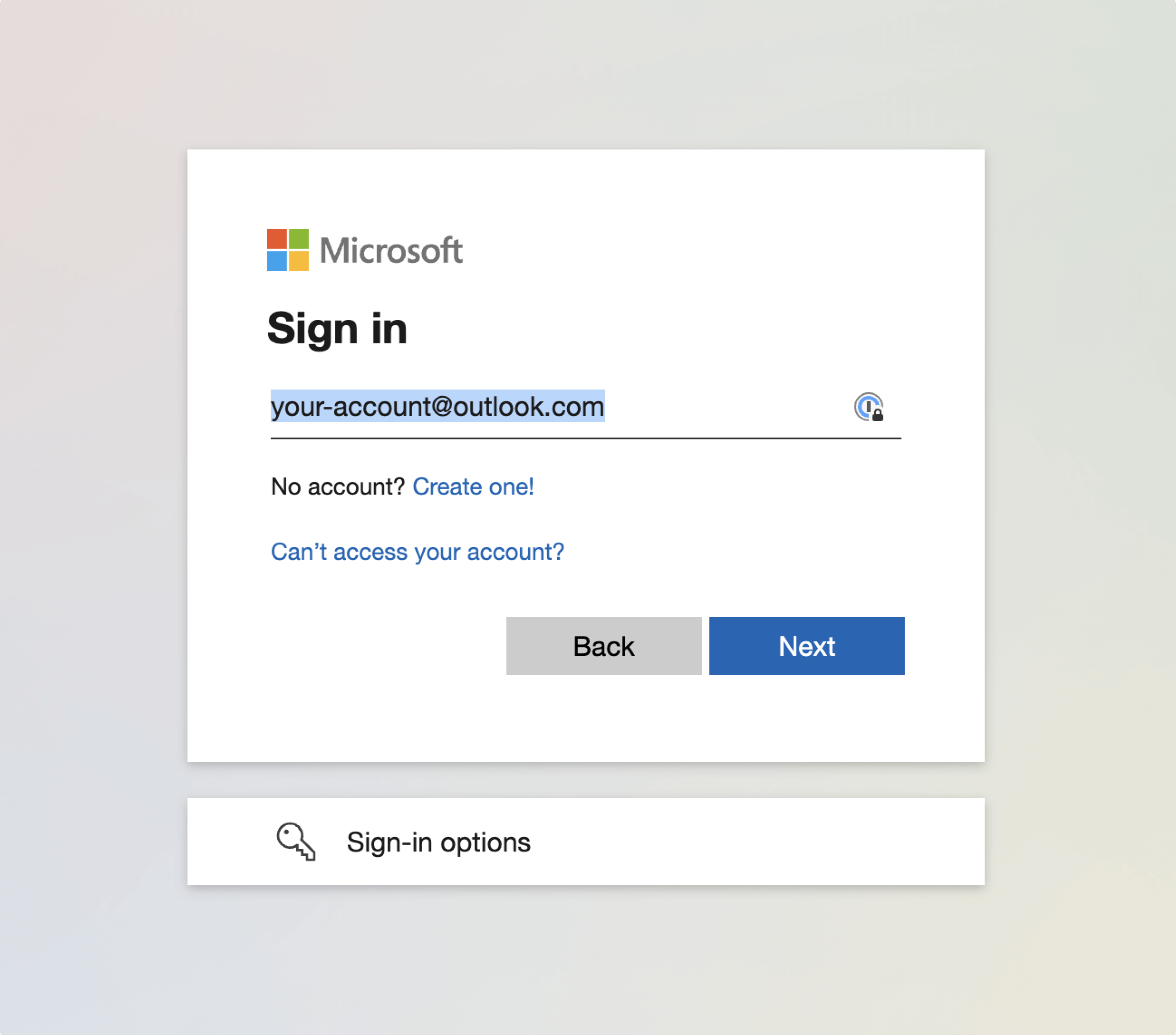Signing in to Microsoft