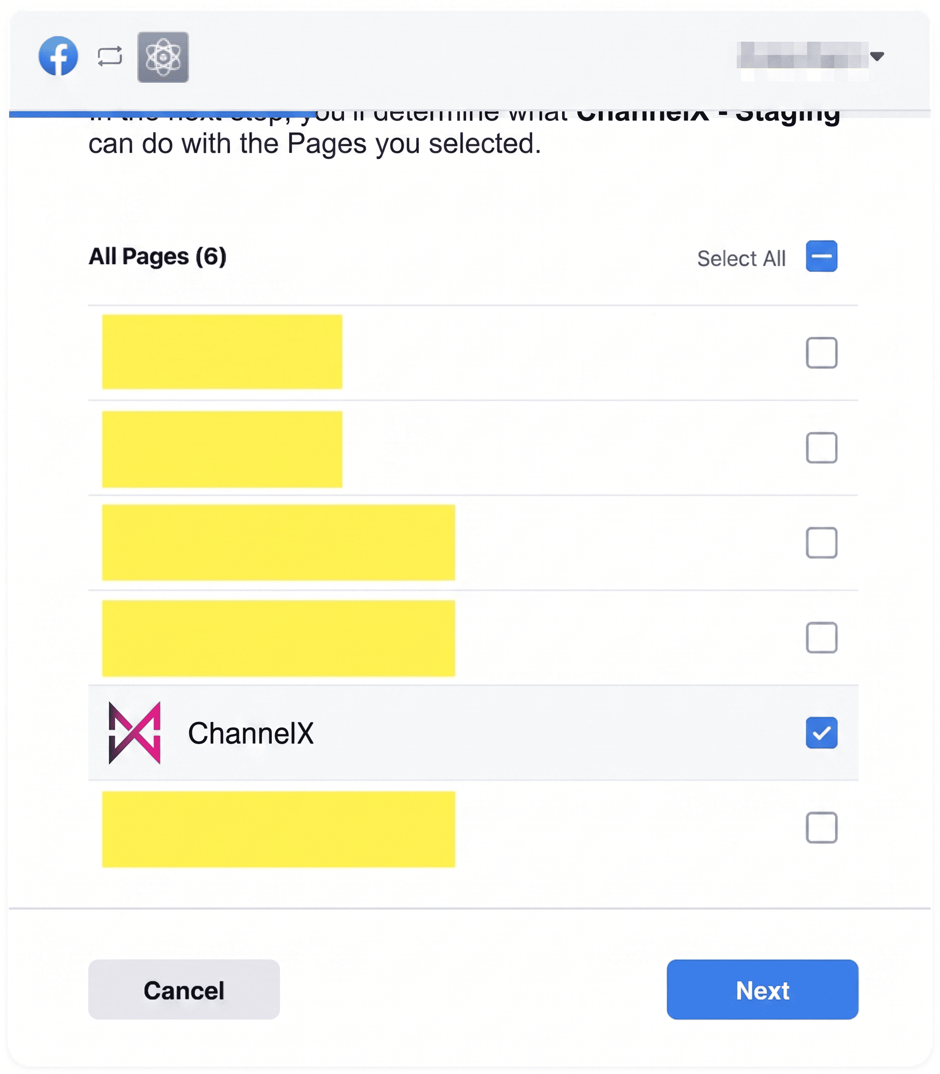 Authenticating ChannelX with Facebook