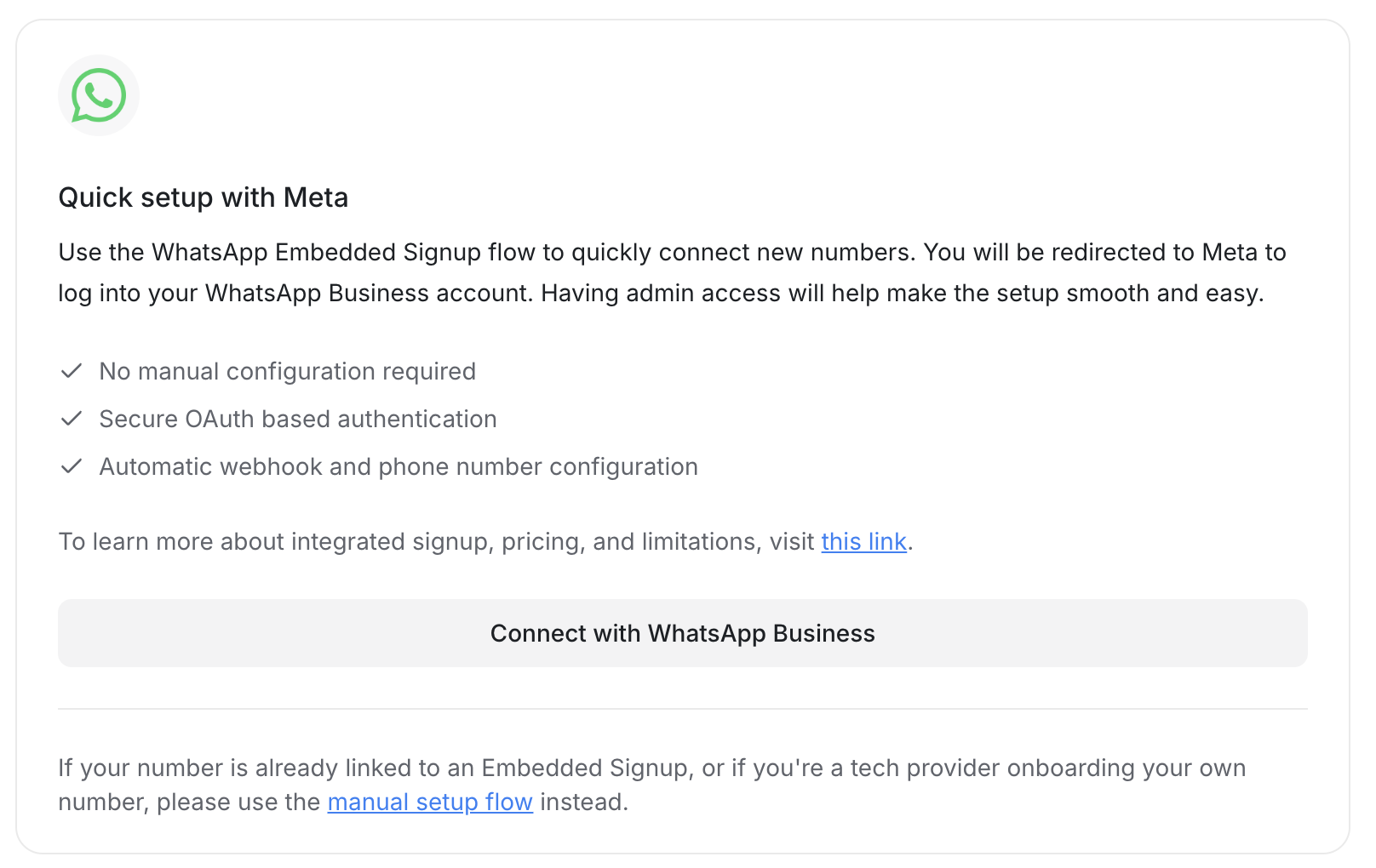 Connecting a WhatsApp number in ChannelX