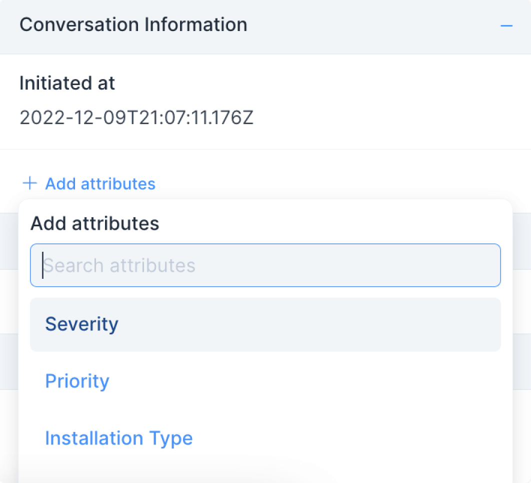 Using a custom attribute in a conversation